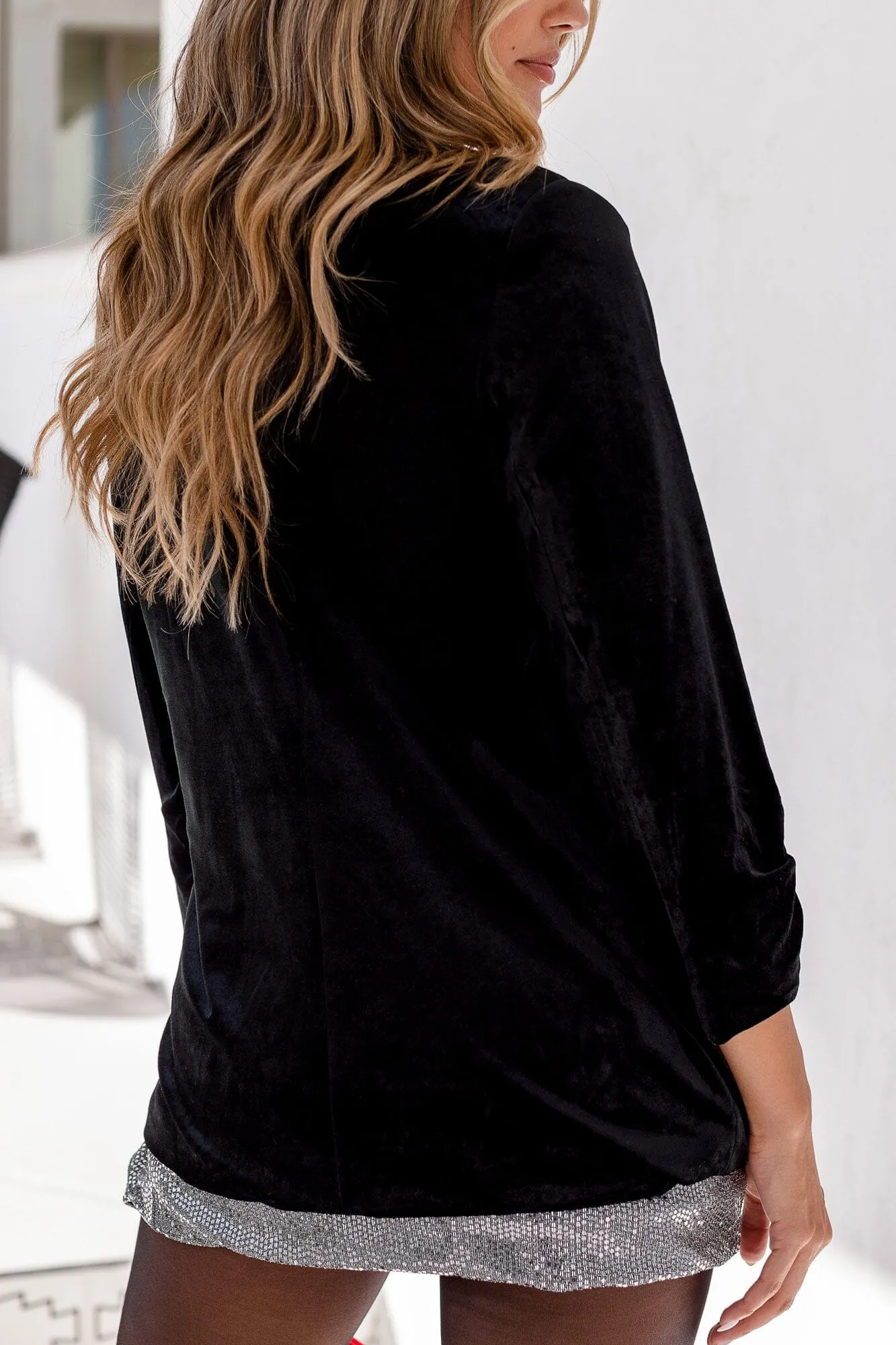 Juliet Black Velvet Blazer