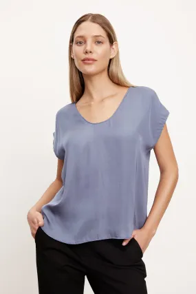 KALI SATIN SCOOP NECK TOP