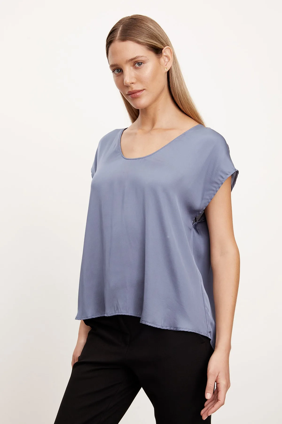 KALI SATIN SCOOP NECK TOP