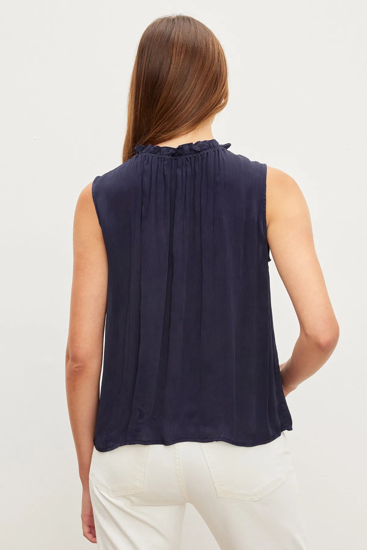 KIANA RUFFLE NECK TANK TOP