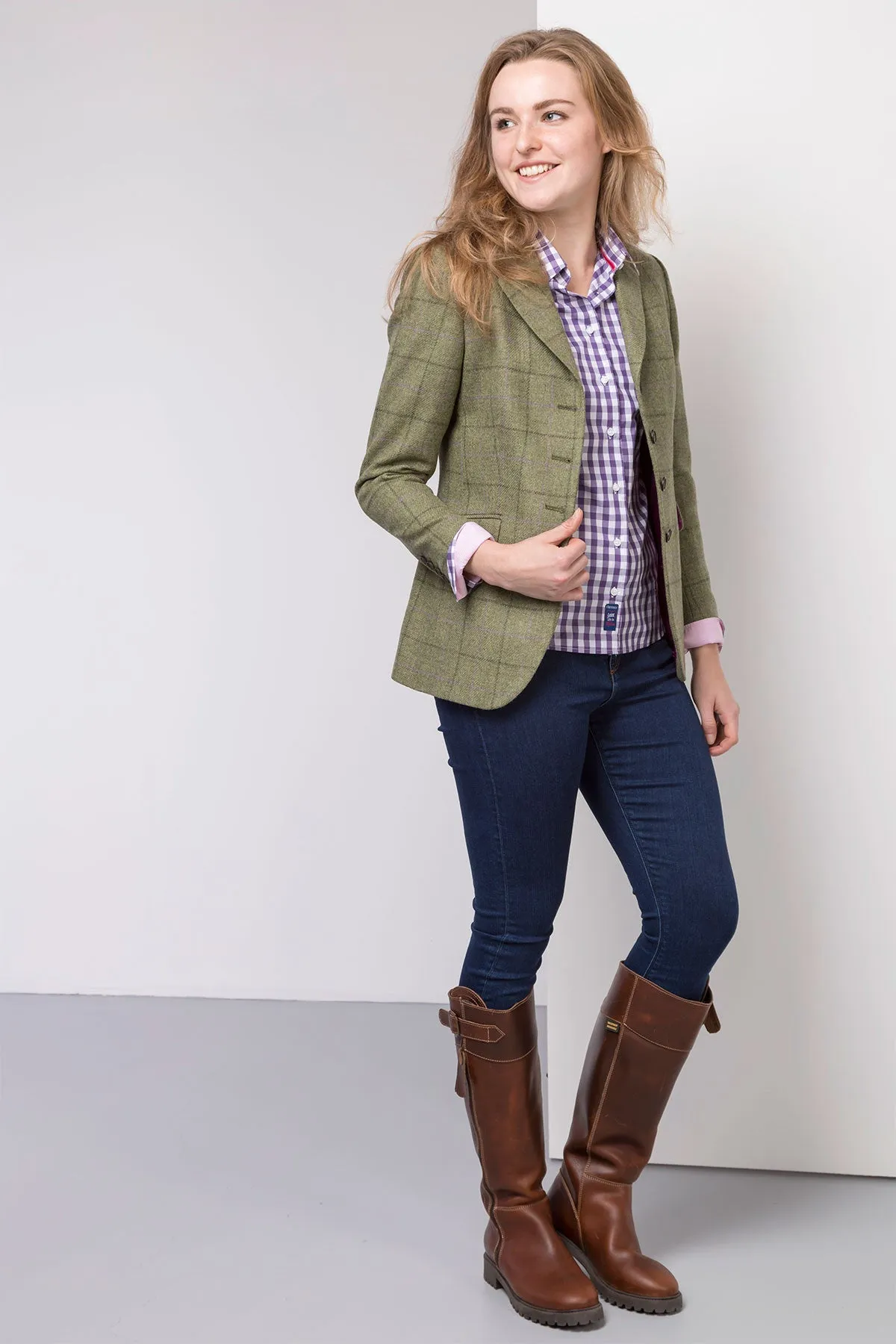 Ladies Long Tweed Blazer