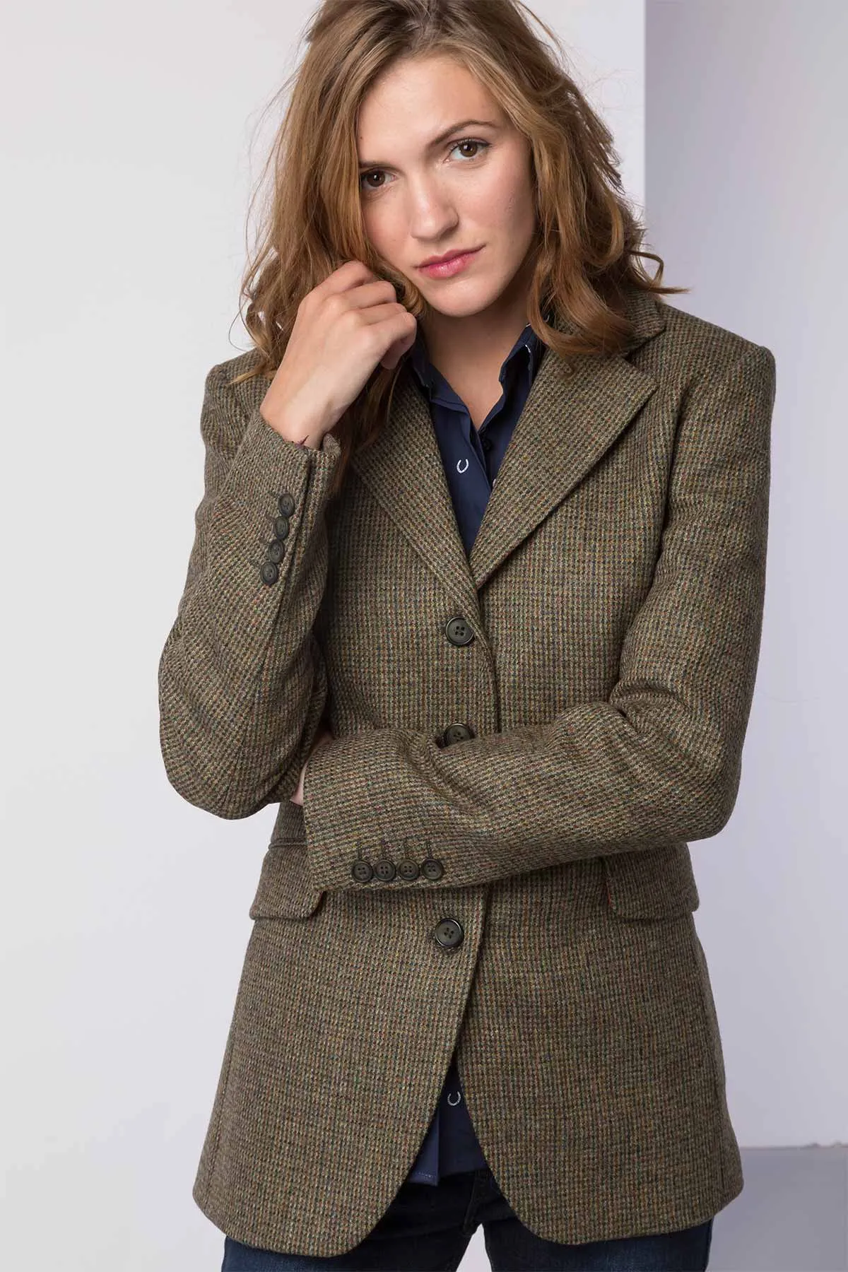 Ladies Long Tweed Blazer