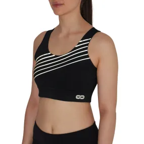 Luxe Gold Reflective Crop Top Black