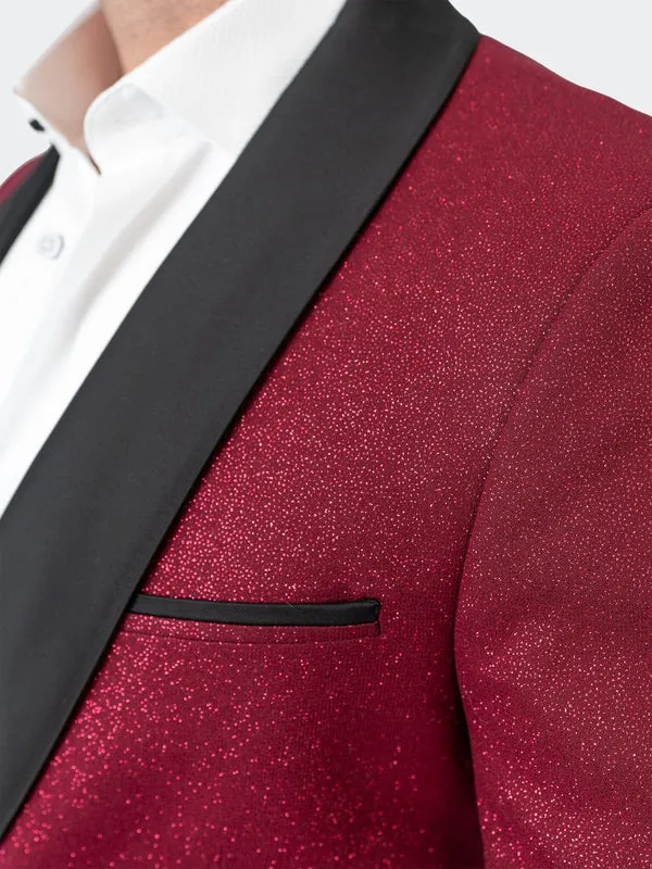 Maceoo Blazers.Maceo | Blazer Shawl Ceremonial Red