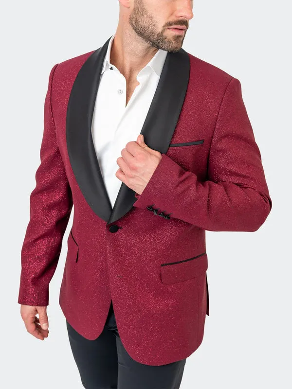 Maceoo Blazers.Maceo | Blazer Shawl Ceremonial Red