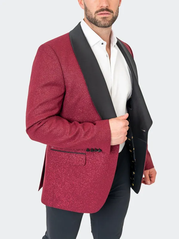 Maceoo Blazers.Maceo | Blazer Shawl Ceremonial Red