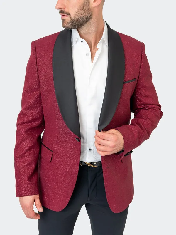 Maceoo Blazers.Maceo | Blazer Shawl Ceremonial Red