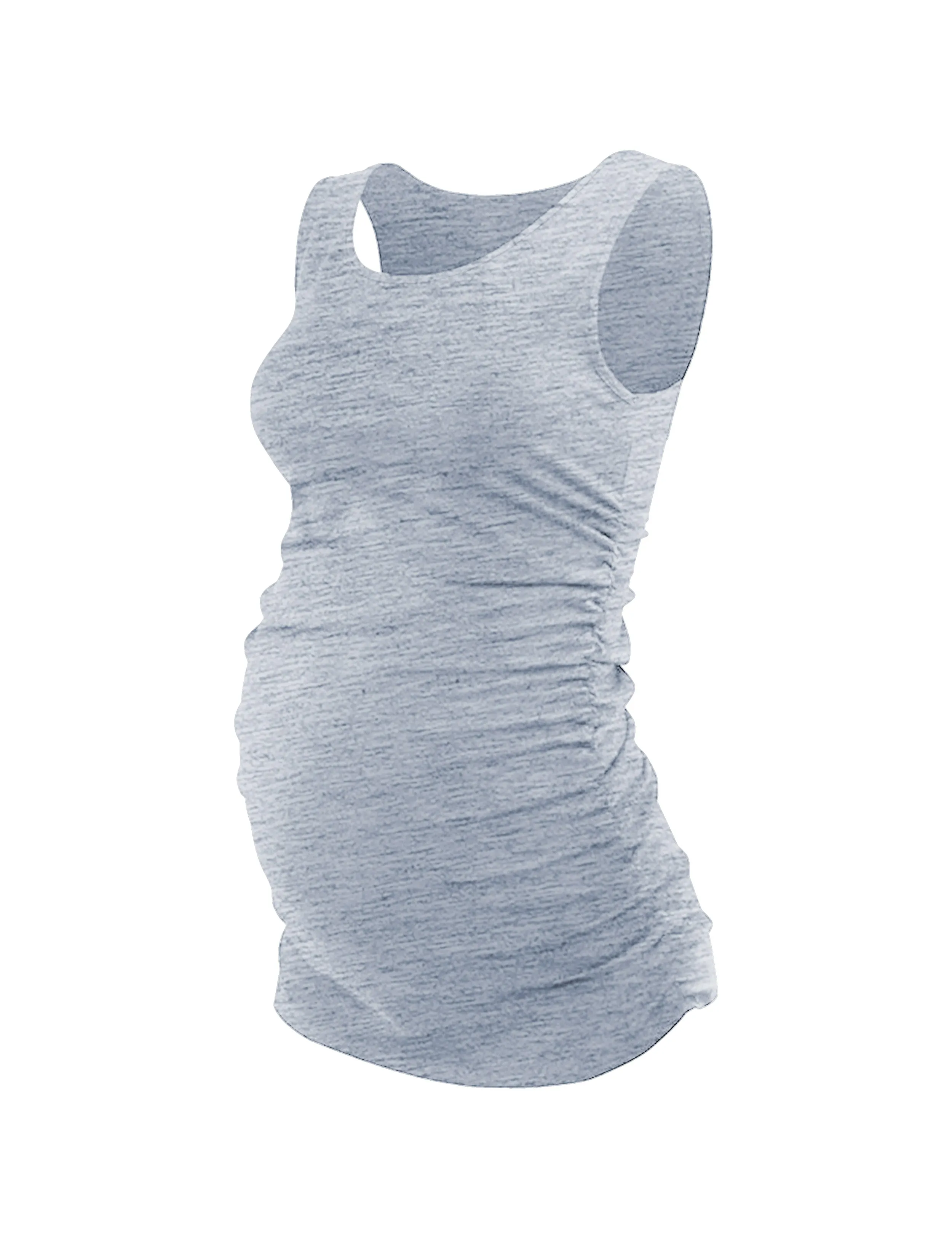 Maternity Side Shirred Tank Top heathergray