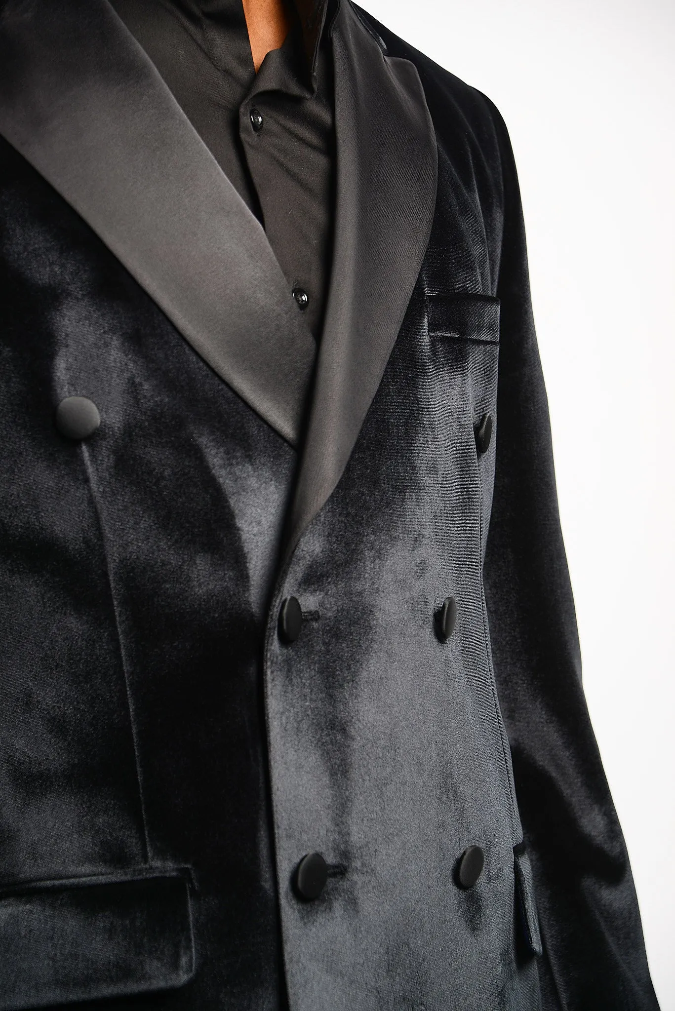 Mayfair Solid DB Velvet Blazer