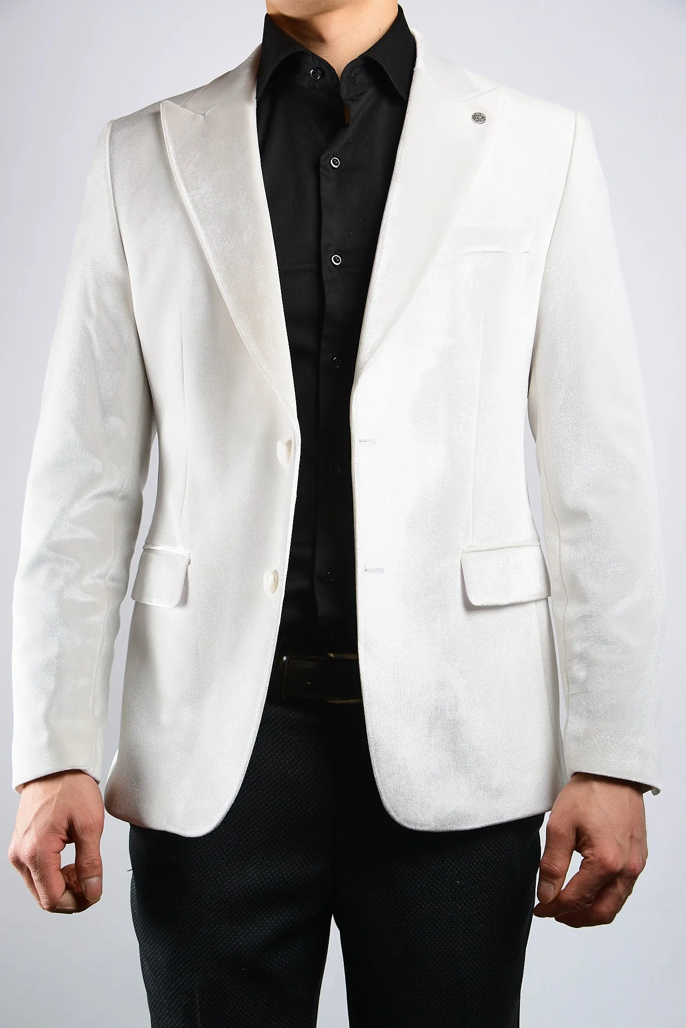 Mayfair Solid Iridescent Velvet Blazer