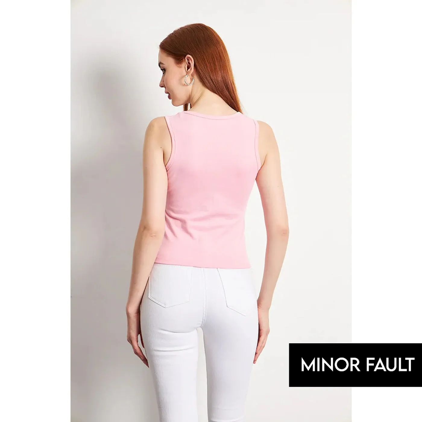 (Minor Fault) Pink Basic Tank Top