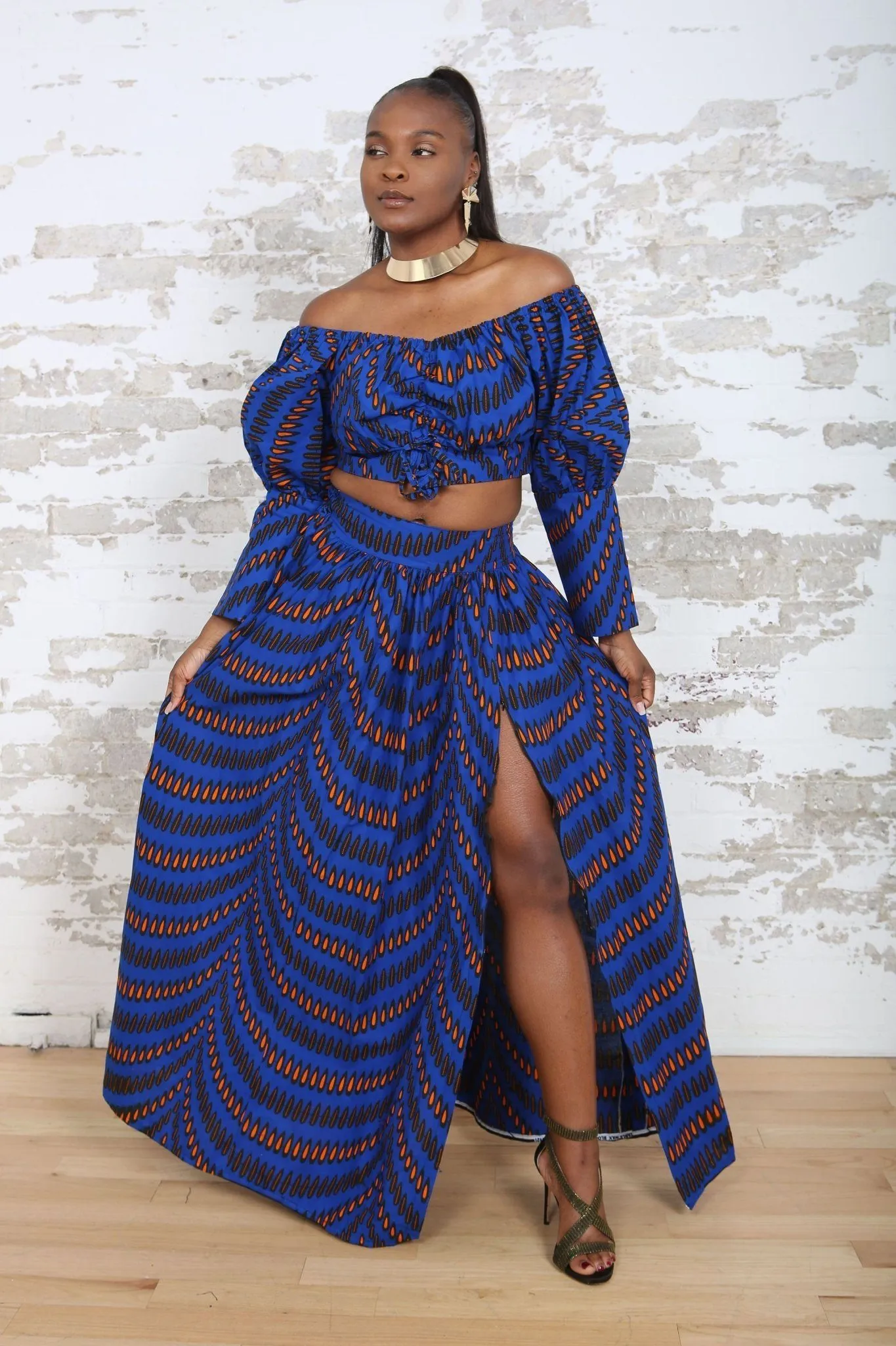 NABILA II African Print Crop Top