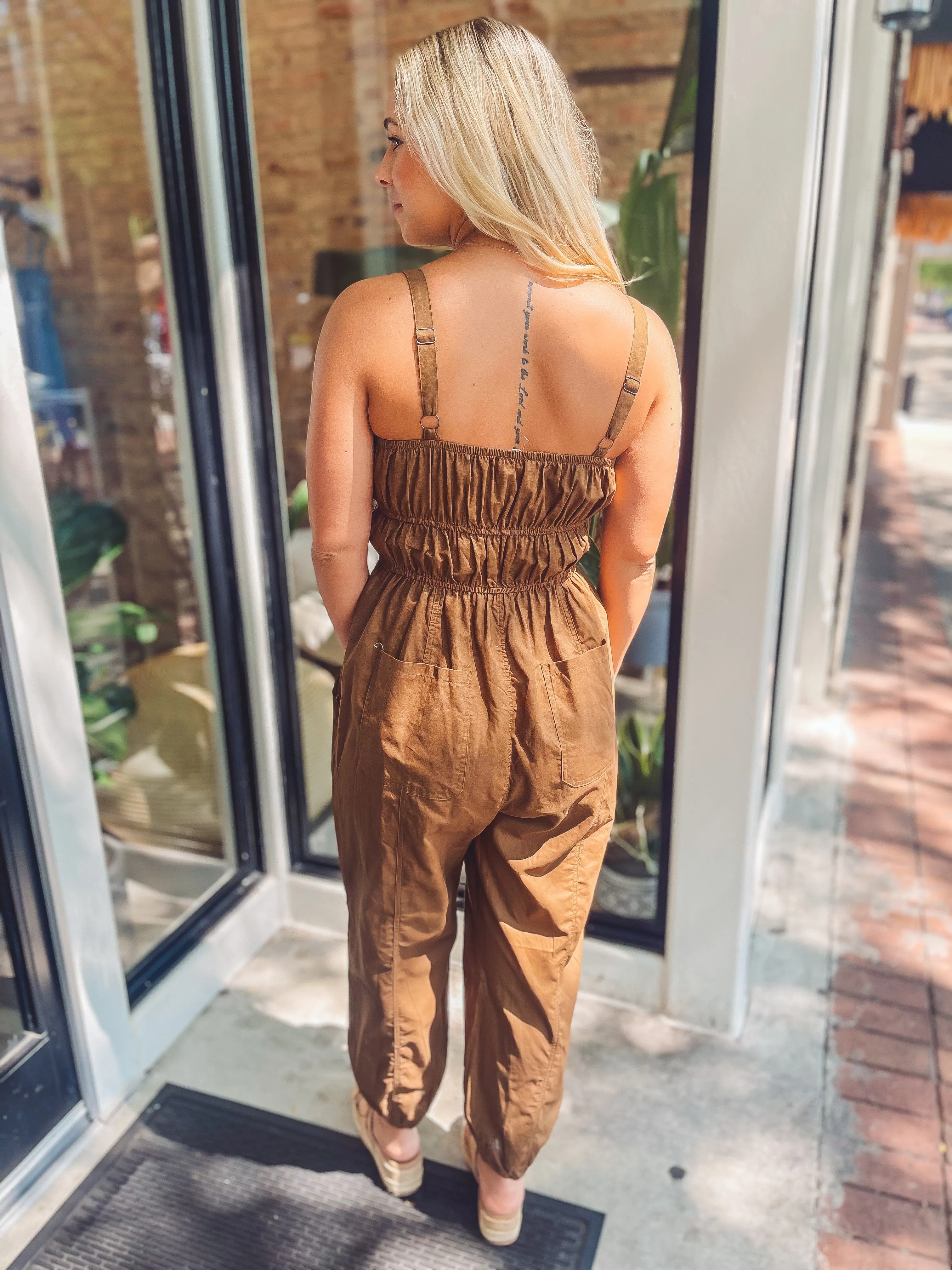 Olive jogger jumpsuit