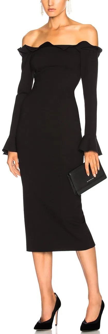 'Ponti' Off-Shoulder Dress