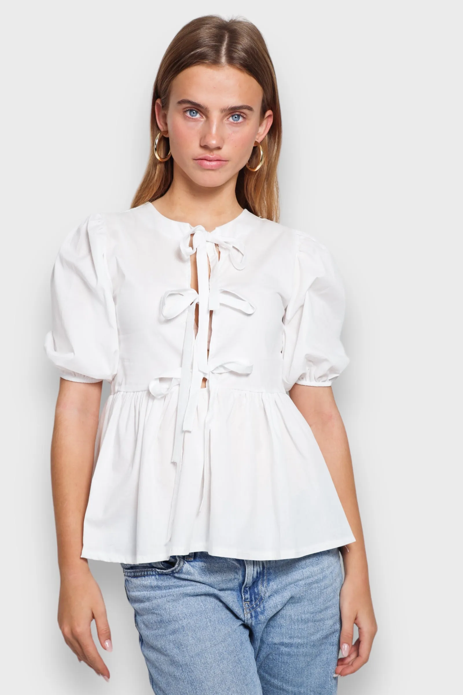 "Lovely" blouse white