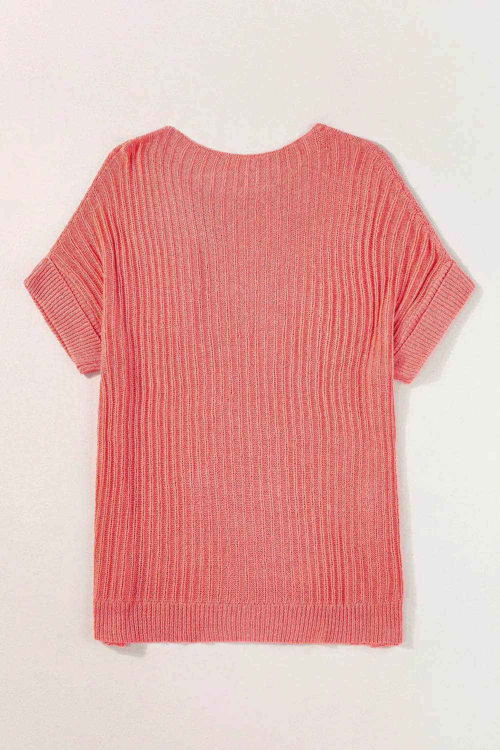 Round Neck Half Sleeve Knit Top