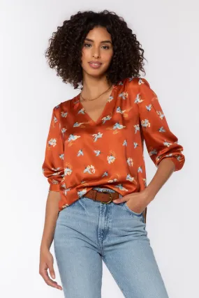 Rust Cranes Blouse