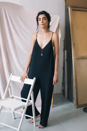 sleeveless jumpsuit black