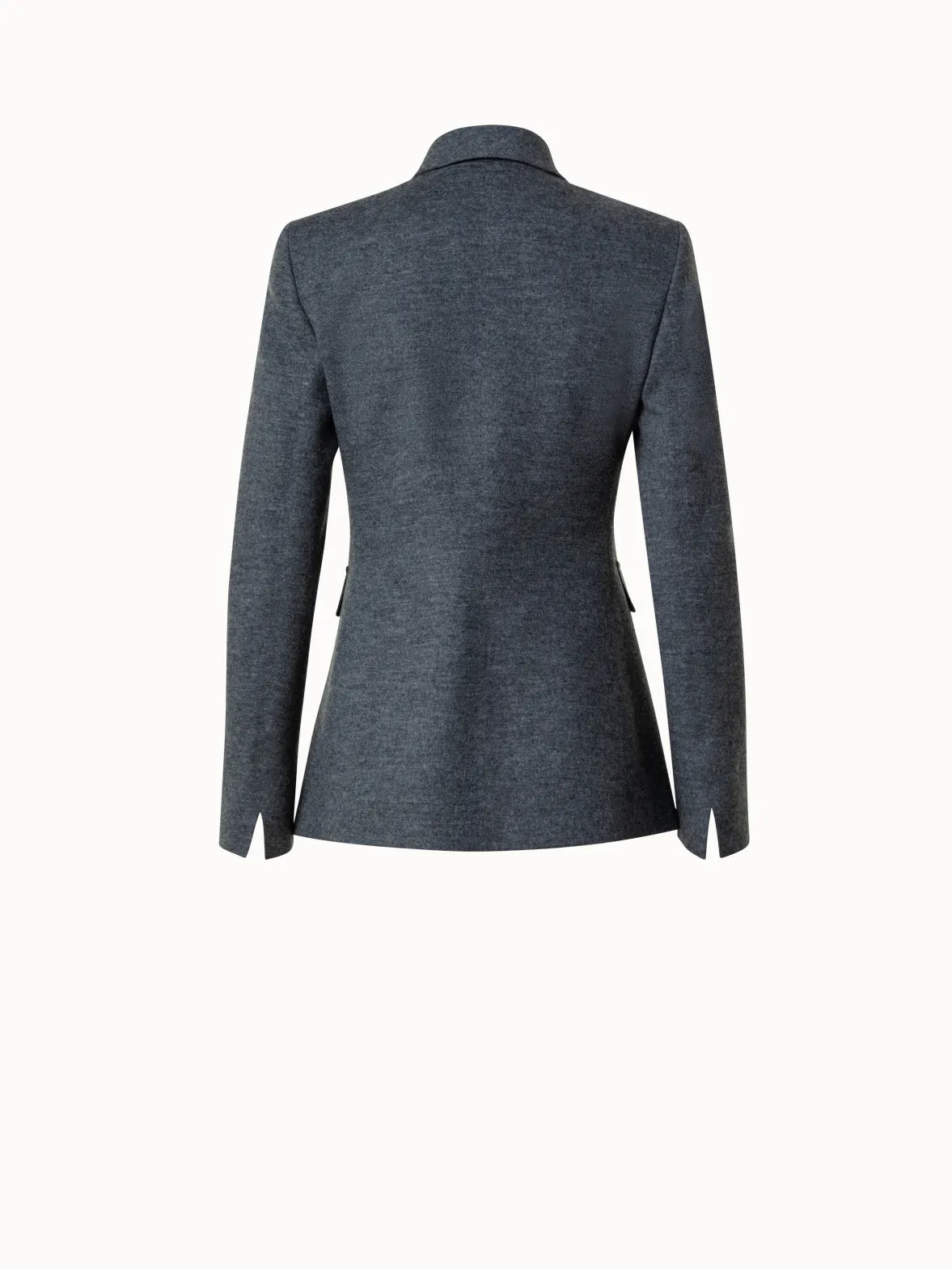 Taillierter Blazer aus Wolljersey