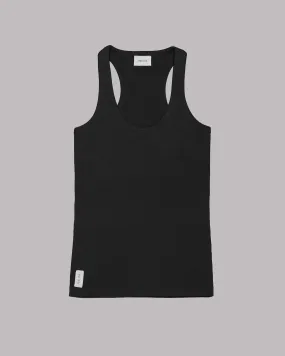 The Black Ribbed Tank Top