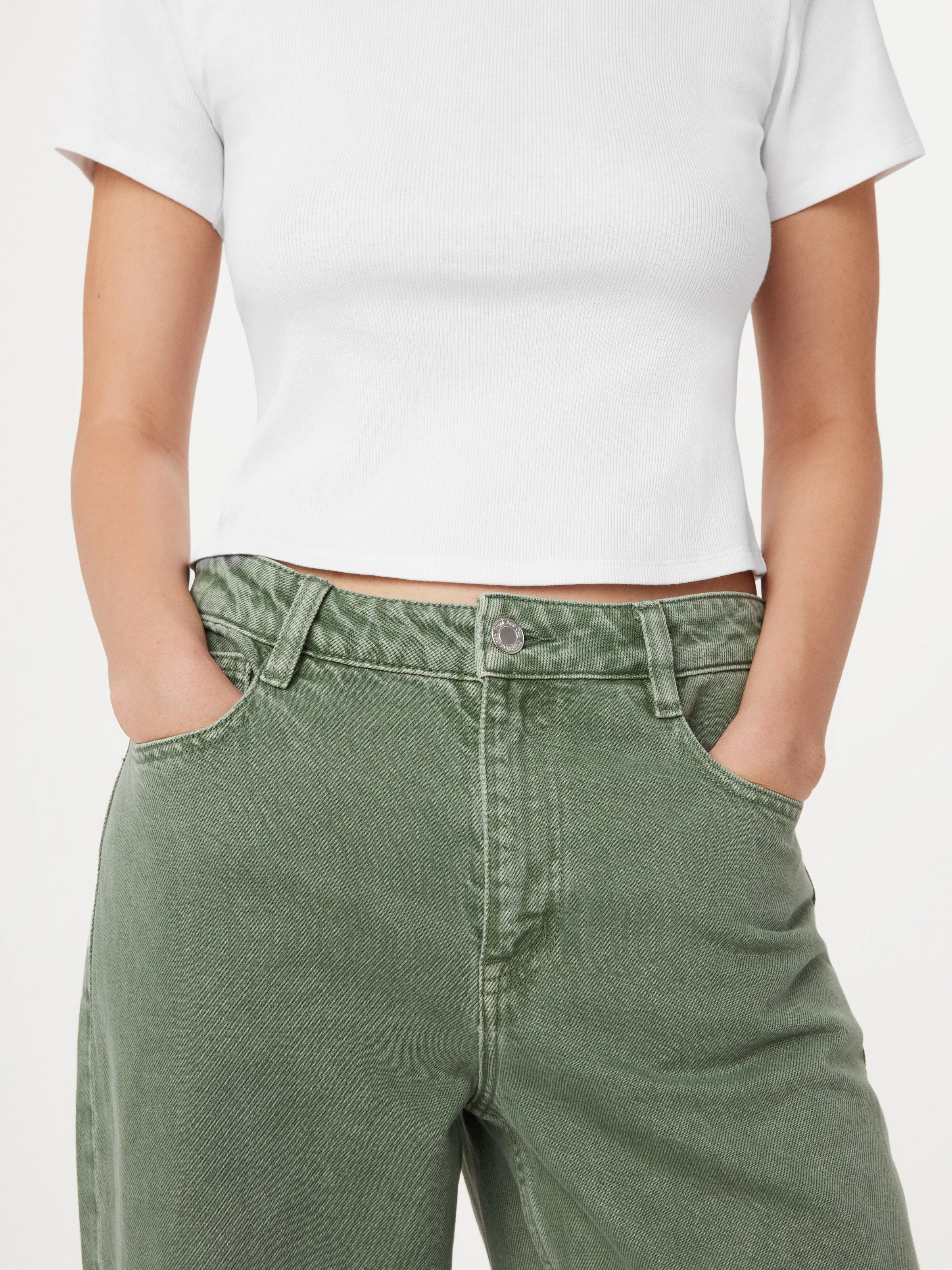 The Courtney Loose Jean in Sage Green