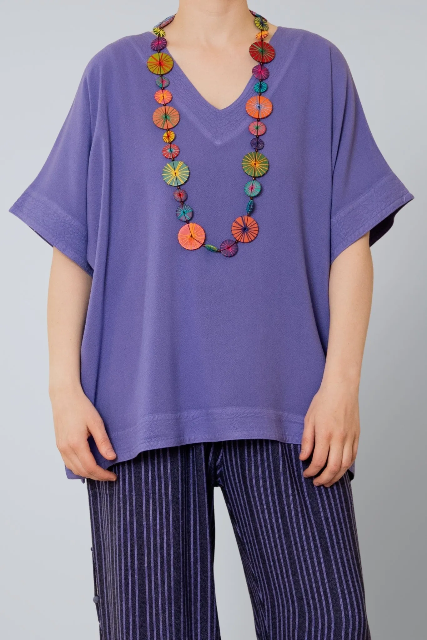 V-Neck Top - Lapis