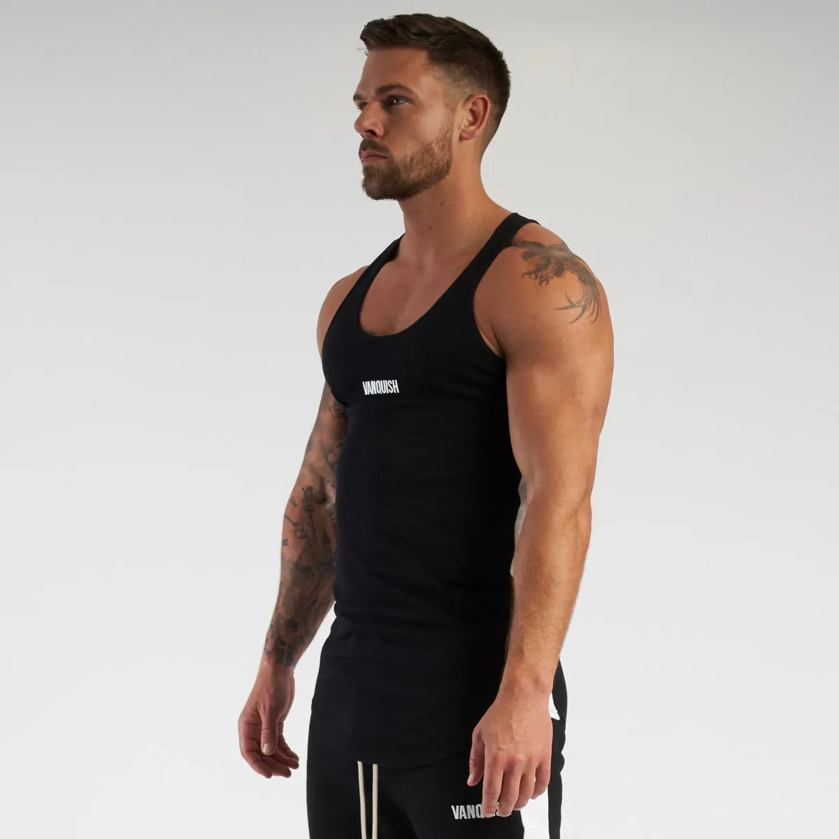 Vanquish Contrast Black Tank Top