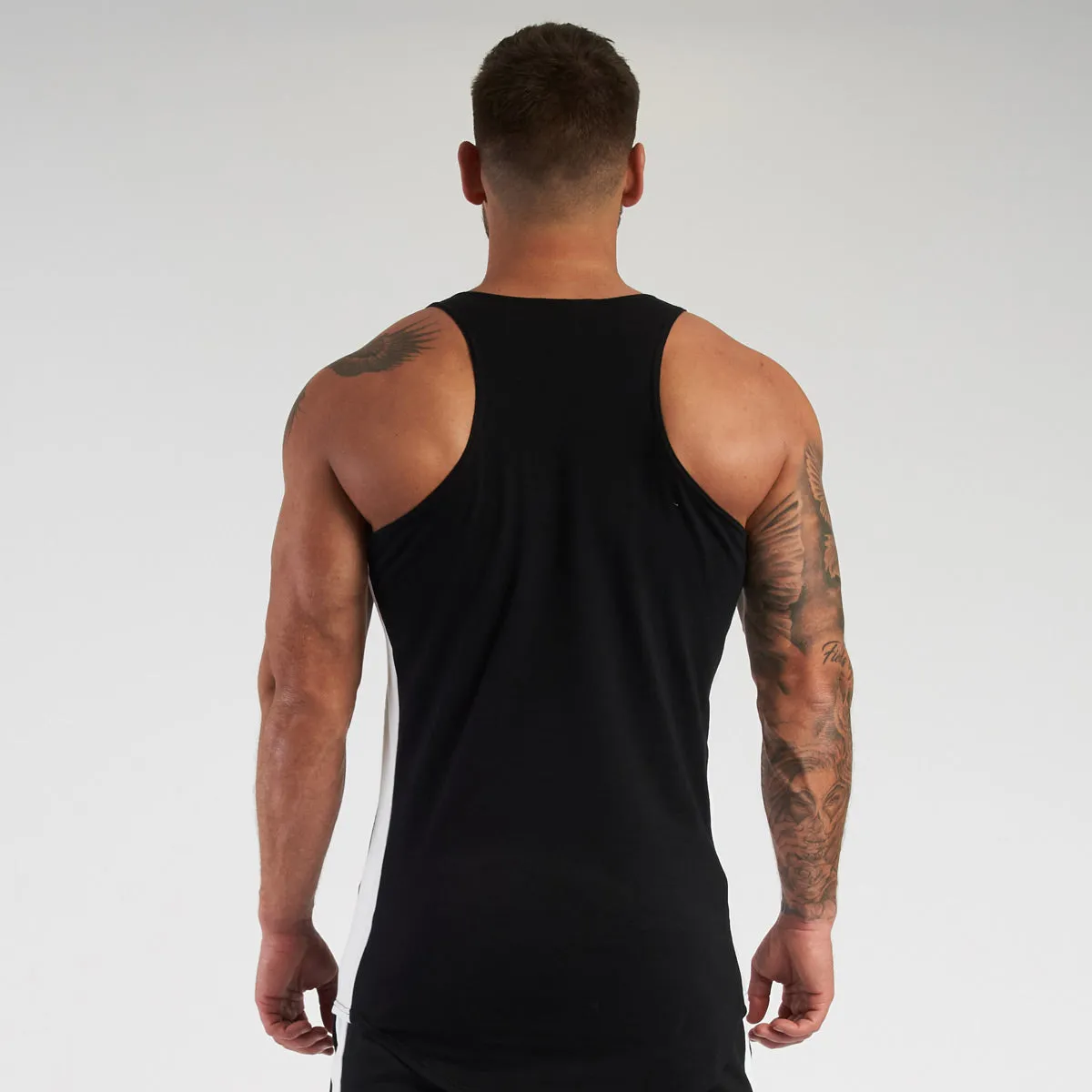 Vanquish Contrast Black Tank Top